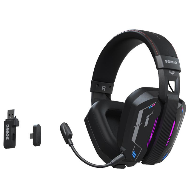 Игровые трехрежимные наушники Somic MH201 2.4G со сверхнизкой задержкой ...