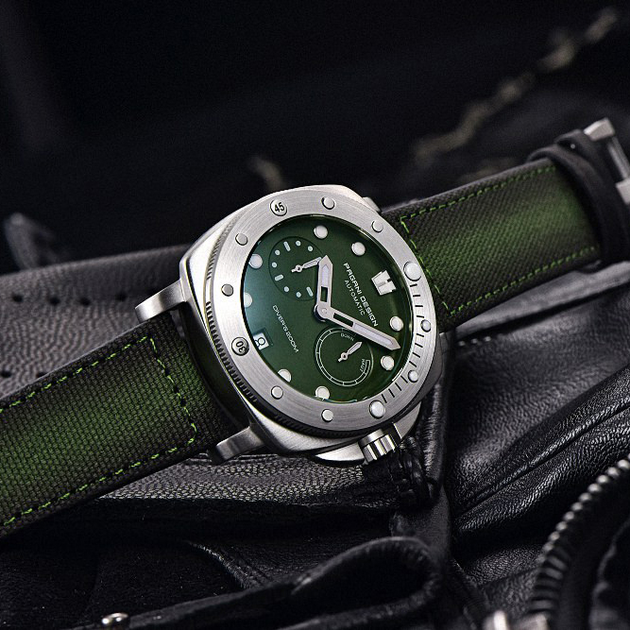 Мужские часы Pagani Design PD-1767 Silver-Green - изображение 4