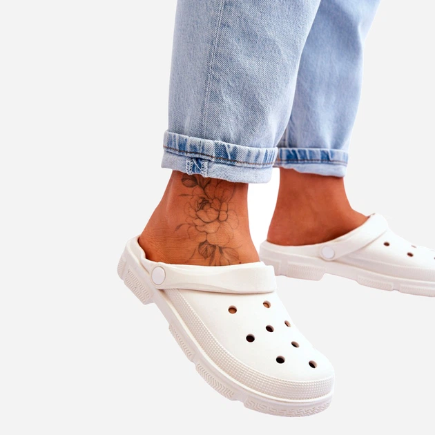 Chodaki damskie Rabios 38-39 Białe (5905677102086) - obraz 5