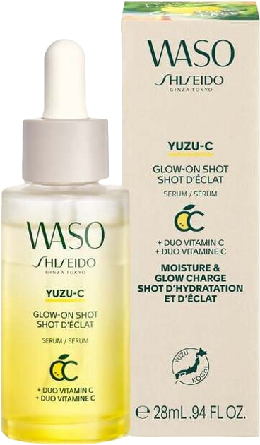 Сироватка для обличчя Shiseido Waso Yuzu-C  Glow-On Shot 28 мл (768614189930) - зображення 1