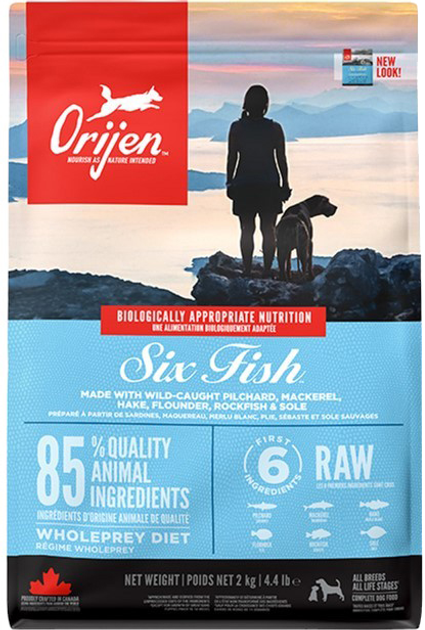 Sucha karma dla psów wszystkich ras Orijen 6 Fish Dog 2 kg (ORI020e) - obraz 2