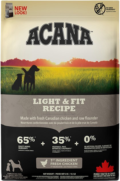 Sucha karma przeciw otyłości dla dorosłych psów wszystkich ras ACANA Light & Fit 6 kg (ACA020e) - obraz 2