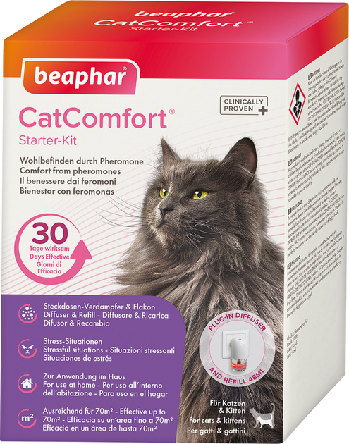 Заспокійливий дифузор Beaphar CatComfort з феромонами для котів 48 мл (8711231171491) - зображення 1