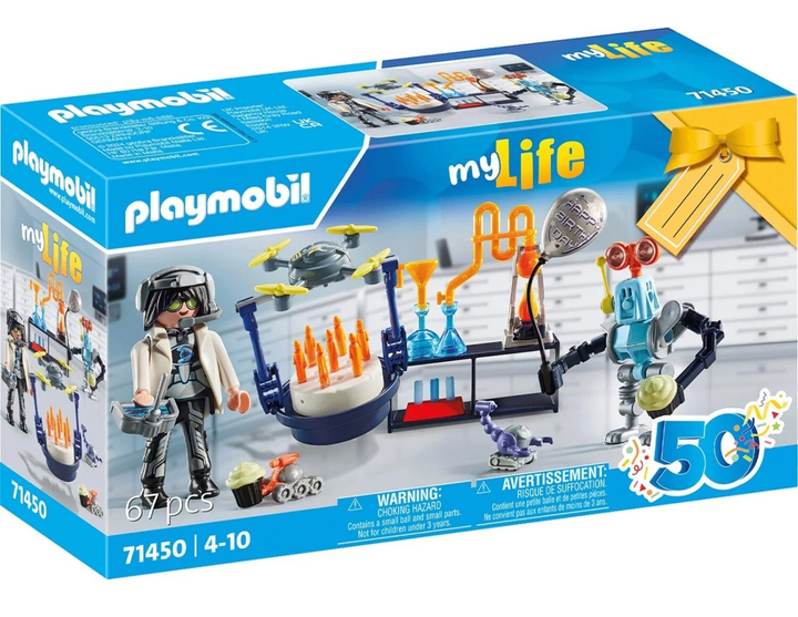Zestaw do zabawy z figurkami Playmobil My Life Researchers With Robots 67 elementow (4008789714503) - obraz 1