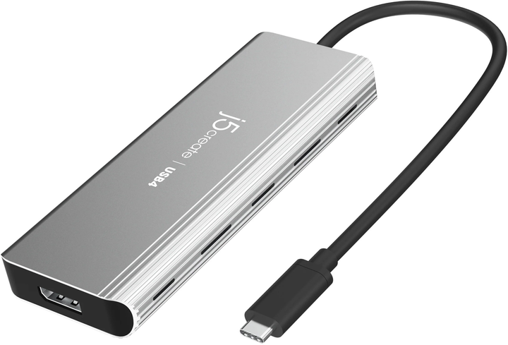 USB-хаб J5create JCD401 USB4 Dual 4K Multi-Port Hub Grey (JCD401-N) - зображення 2