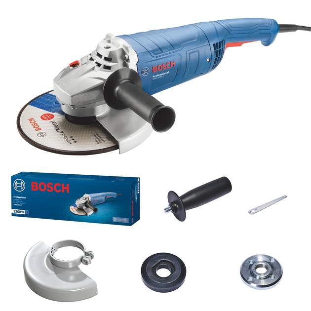 Набір Кутова шліфувальна машина Bosch Professional GWS 2200 + Відрізне коло по металу Bosch 230 x 2.5 мм 5шт (06018C1320_2608600225) - зображення 16