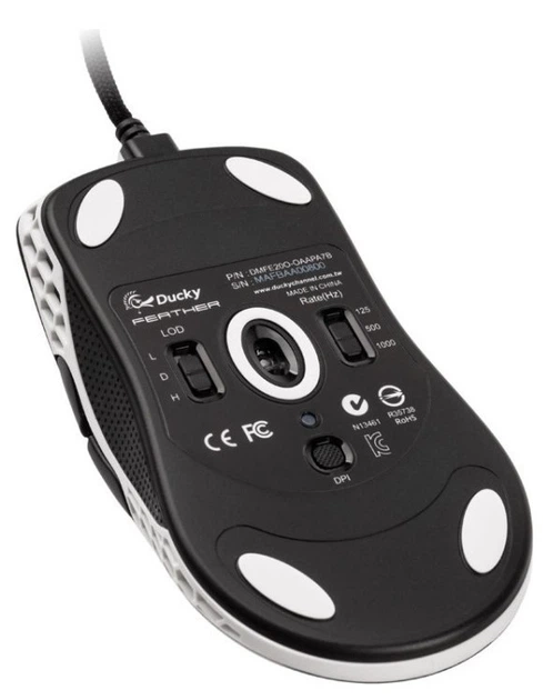 Mysz Ducky Feather RGB USB Black/White (DMFE20O-OAZPA7G) - obraz 5