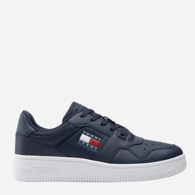 Sneakersy męskie skórzane Tommy Hilfiger EM0EM00955-C87 41 Granatowe (8720641578882) - obraz 1