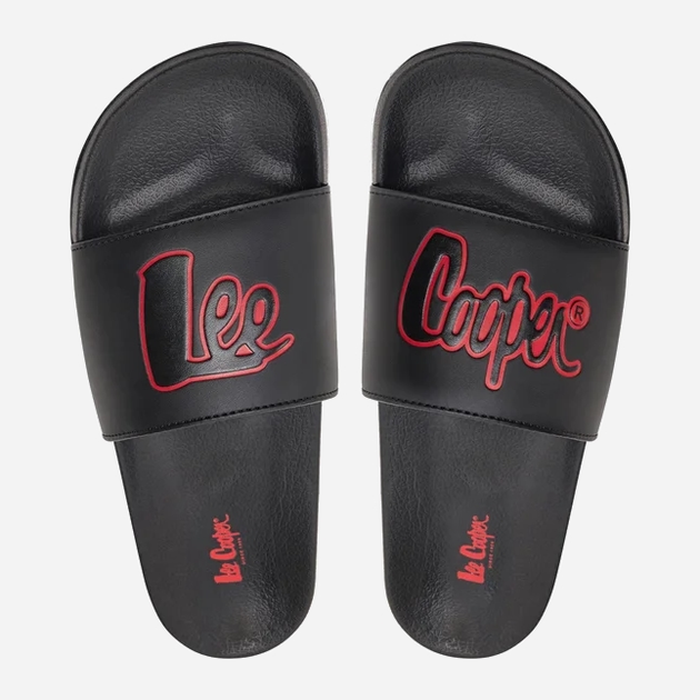 Чоловічі шльопанці для пляжу Lee Cooper LCW-24-42-2484MB 42 27 см Чорні з червоним (5904292160563) - зображення 5