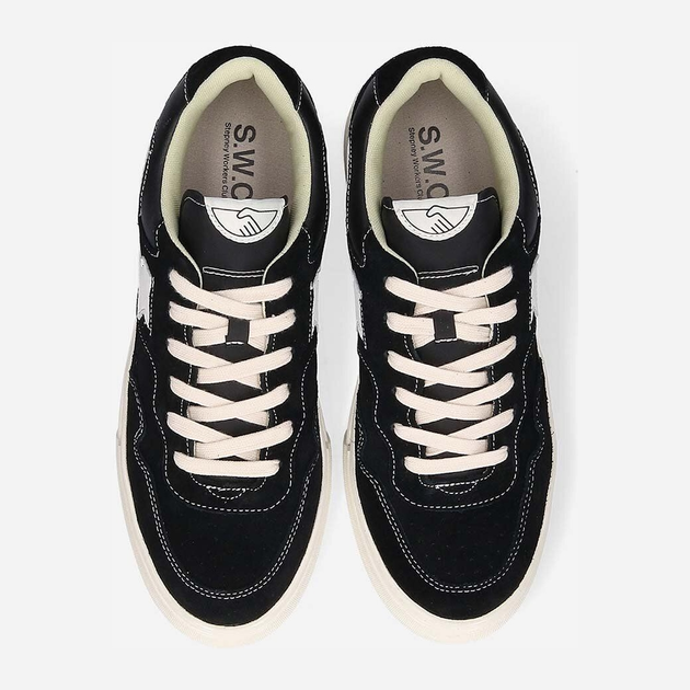 Чоловічі кеди низькі S.W.C Pearl S-Strike Suede Mix YA09015 44 Чорні (5056454525502) - зображення 4