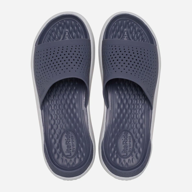 Klapki męskie basenowe Crocs LiteRide 205183-0DD 42-43 (M9/W11) 27 cm Czarny/Szary (191448209640) - obraz 4