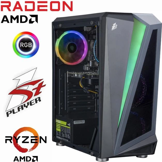 Комп'ютер 1stPlayer Ryzen 5 3600 / RX 570 8 ГБ / 16ГБ DDR4 / SSD 1