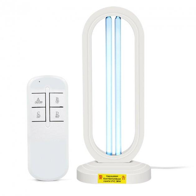 Универсальная Кварцевая Бактерицидная лампа UVC 38W Безозоновая с пультом дистанционного управления и таймером - изображение 1