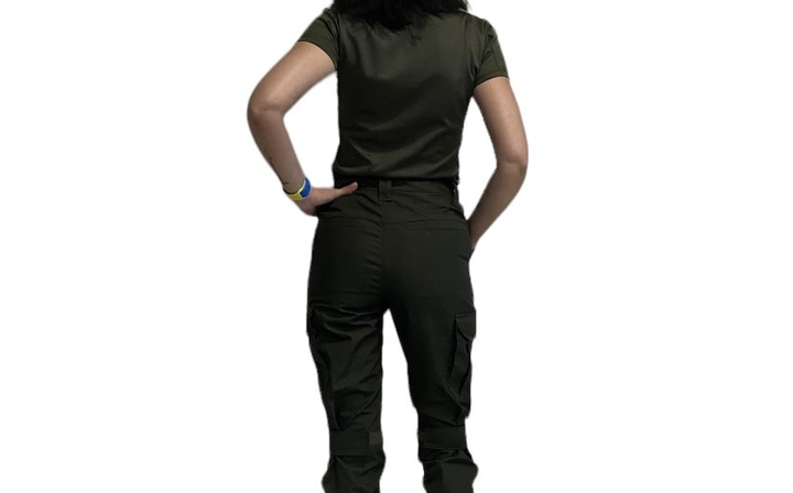 Женская тактическая футболка S хаки, олива - изображение 2