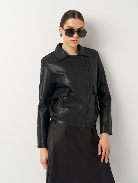 Куртка из искусственной кожи женская Bologgy k108818bl XL Черная (ROZ6501011916) 