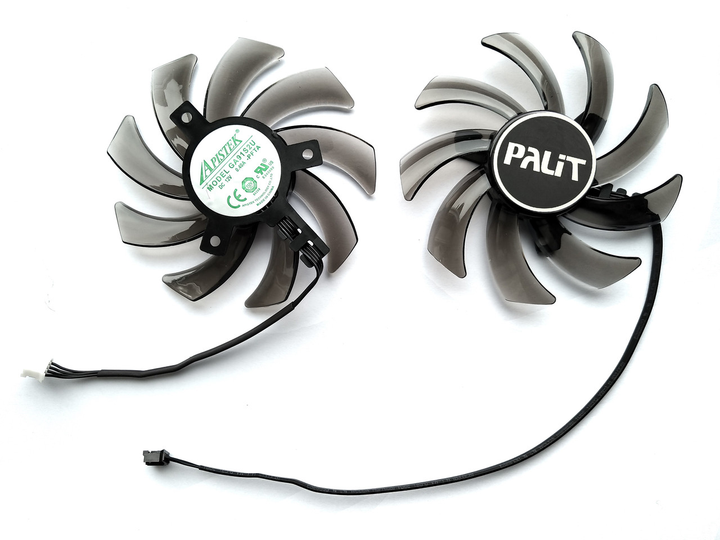 Вентилятор Apistek для видеокарты Palit Gainward GA91S2U (FDC10H12S9-C TH9210S2H) комплект 2 шт (№158.005) - изображение 2