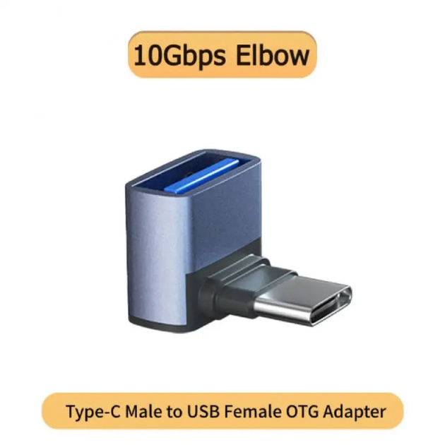 Переходник eXpert адаптер угловой Type-С Male - USB 3.1