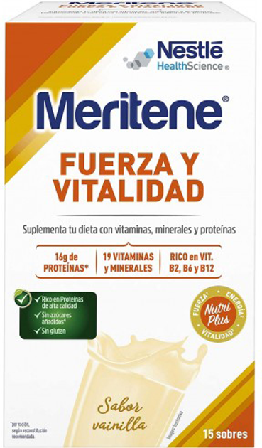 Коктейль Meritene Batido Vanilla 15 x 30 г (8445290171085) - зображення 1