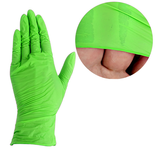 Рукавички нітрилові MediOk без тальку Emerald зелені М 100 шт (0304993) - зображення 1