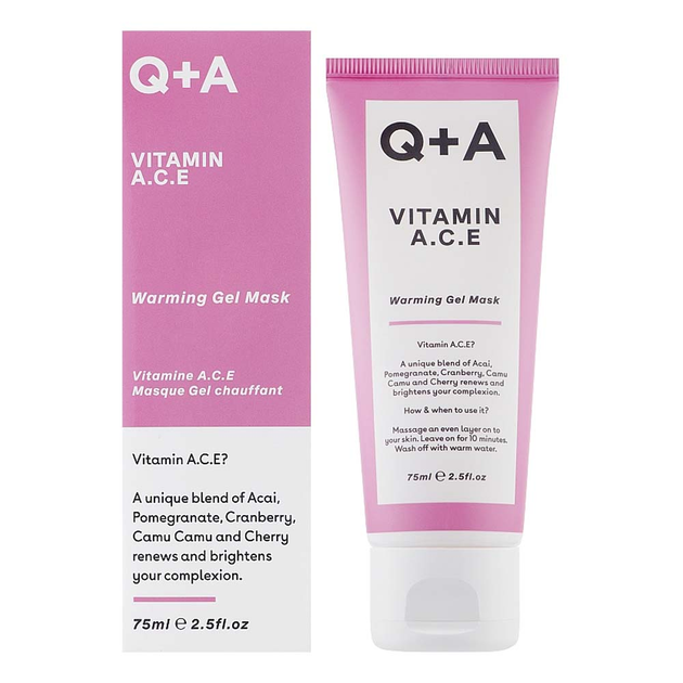 Маска Q+A для лица мультивитаминная Vitamin A.C.E. Warming Gel Mask 75 ml (0306156) - изображение 2