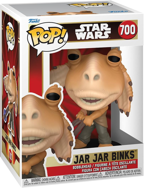 Figurka Funko Pop! Star Wars: Episode 1 - The Phantom Menace 25th Anniversary - Jar Jar Binks with Booma Balls 9.7 cm (5908305248026) - obraz 1
