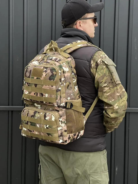 Універсальна військова сумка, армійська сумка містка 30л тактичний туристичний рюкзак Мультикам - зображення 2