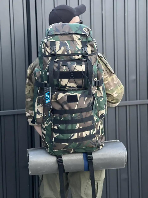 Универсальная военная сумка, армейская сумка вместительная 70л тактический рюкзак Камуфляж - изображение 2
