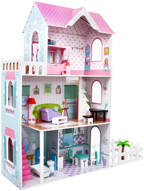 Ляльковий будинок з дерева Розовый (6953160683030) - зображення 2