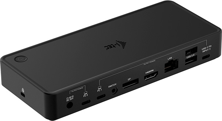 Док-станція i-Tec USB-C/Thunderbolt KVM Dual Display + Power Delivery 65/100W Black (C31DUALKVMDOCKPD) - зображення 2