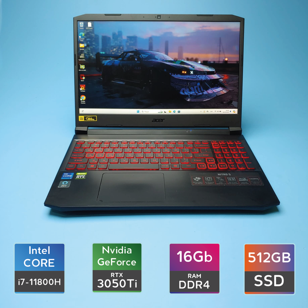 Ноутбук Acer Nitro 5 AN515-57 (i7-11800H/RAM 16GB DDR4/SSD 512GB/RTX ...