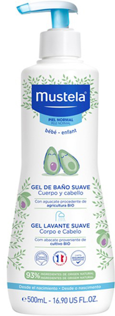 Żel dla noworodków Mustela Bebe łagodnie oczyszczający 500 ml (3504105035778) - obraz 1