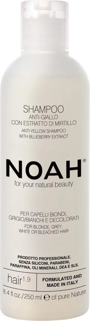 Szampon neutralizujący żółty odcień Noah Anti-Yellow do włosów blond z ekstraktem z borówki 250 ml (8034063522171) - obraz 1
