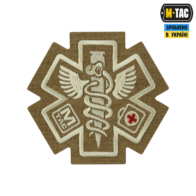 Нашивка M-Tac Paramedic (вышивка) Coyote - изображение 1
