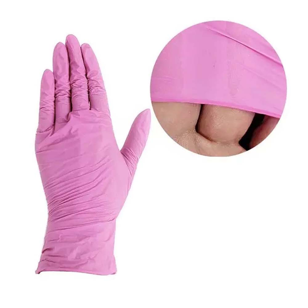Перчатки нитриловые без талька Medicom SafeTouch Advanced розовые M 100 шт (8718007911404) (0196370) - изображение 1