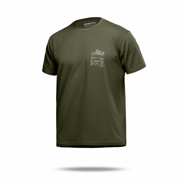 Футболка Basic Military T-Shirt. HMMWV. Cotton, олива. Размер M - изображение 1