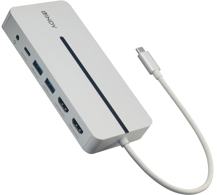 Stacja dokująca Lindy DST-Mx Duo USB-C 4K 100W Silver (4002888433600) - obraz 4
