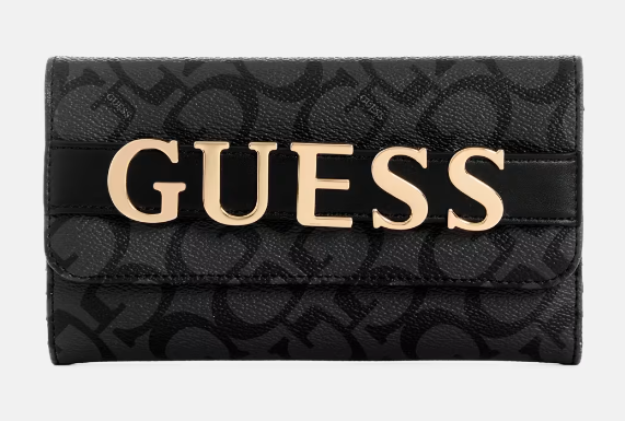Кошелек-клатч Guess Tenerife Logo Fold-Over Clutch 14509437/A8947238 черный - Фото 1 Кошелек-клатч Guess Tenerife Logo Fold-Over Clutch 14509437/A8947238 черный - изображение 1