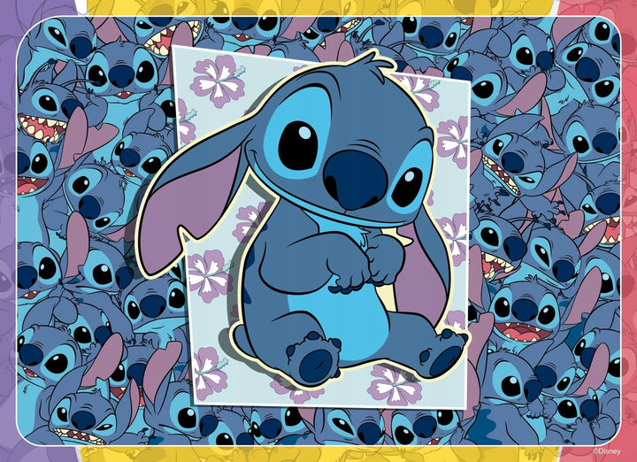 Zestaw puzzli Ravensburger Disney Stitch 26 x 36 cm 4 x 100 elementów (4005556057313) - obraz 3