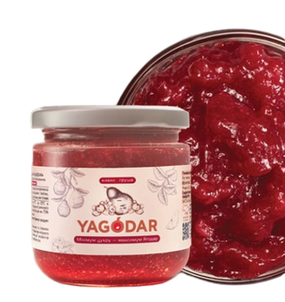 Джем YAGODAR Кизил/Груша з низьким вмістом цукру 210 г (YAG/DP-1) - Фото 4 Джем YAGODAR Кизил/Груша з низьким вмістом цукру 210 г (YAG/DP-1) - зображення 4