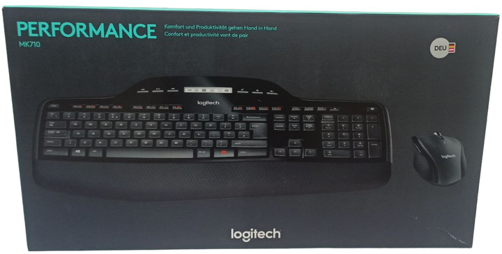 Zestaw bezprzewodowy Logitech MK710 Performance RF Wireless Czarny (920-002420) (955555903442620) - Outlet - obraz 3