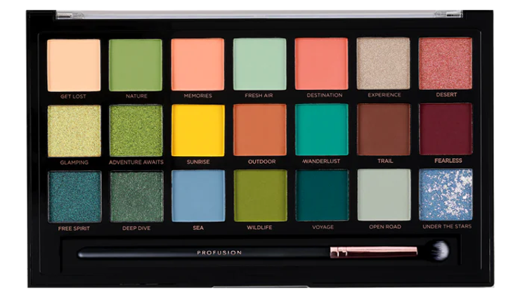 Тіні для повік Profusion Adventurous 21 shade palette & brush 33.6 г (656497632479) - зображення 2