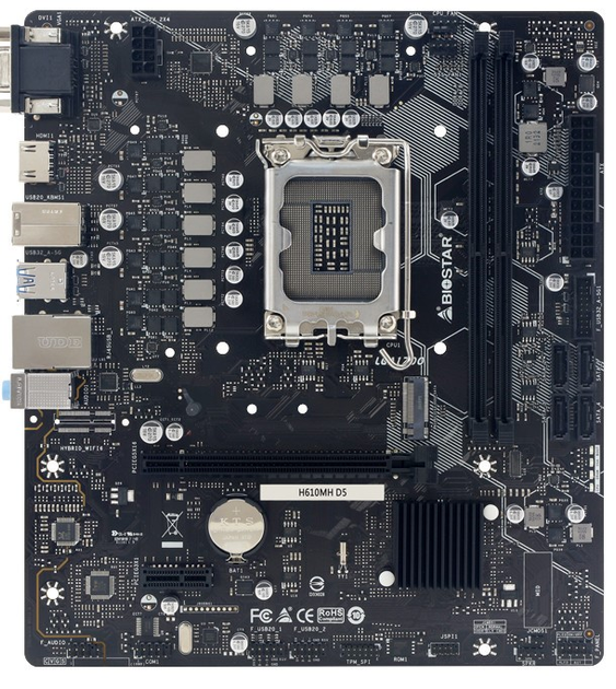 Материнська плата Biostar H610MH D5 (s1700, Intel H610, PCI-Ex16) - зображення 1