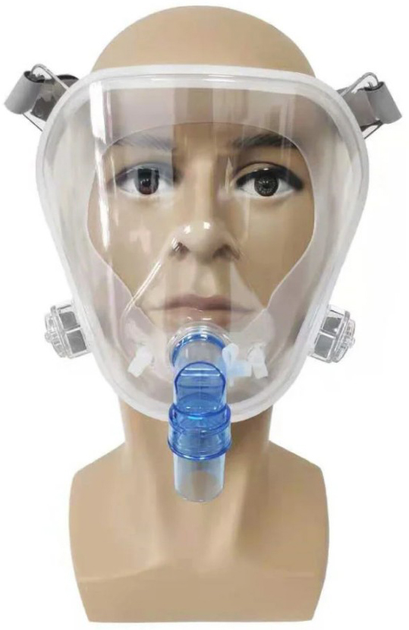 Сіпап маска Xiamen на все обличчя – для СІПАП терапії – ШВЛ – неінвазивна вентиляція легень – L розмір - зображення 1