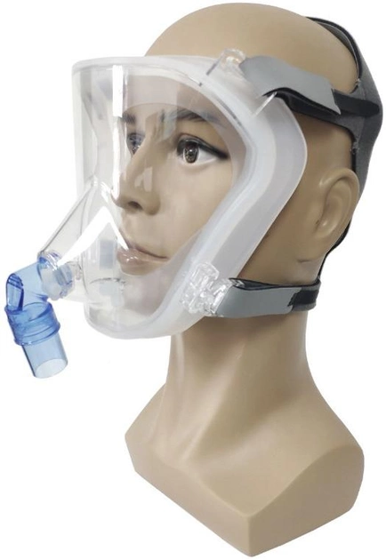 Сипап маска Xiamen полнолицевая - на все лицо - для СИПАП терапии - ИВЛ - неинвазивная вентиляция легких- L размер - изображение 2