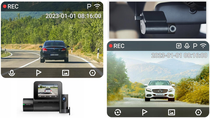 Автомобільний відеореєстратор комплект Xiaomi 70mai Dash Cam A200 Global + задняя камера Rear Cam RC11 (керування зі смартфону) - зображення 11