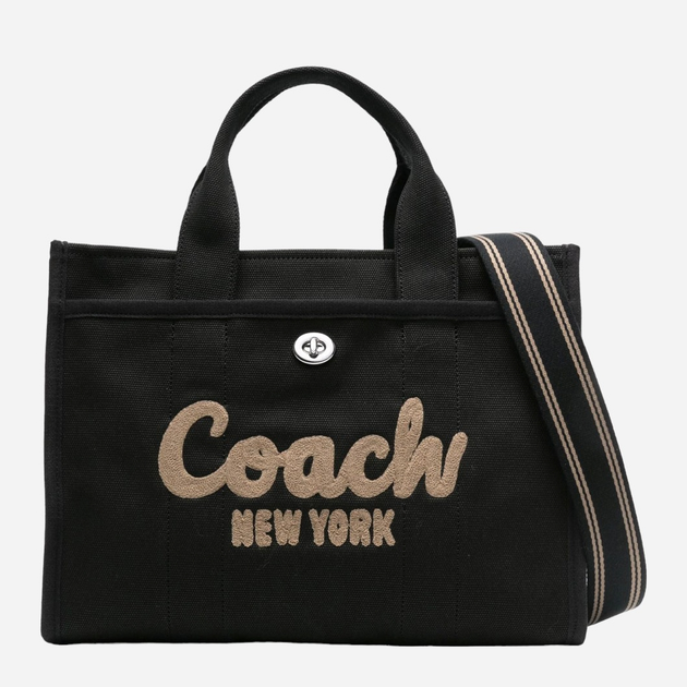 Torba shopper damska materiałowa Coach coachcp158-lhblk Czarna (196395138913) - obraz 1