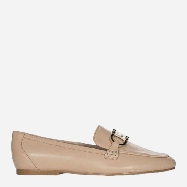 Loafersy damskie skórzane Guess gssfljisalea14natu 36 Beżowe (7626101682124) - obraz 1