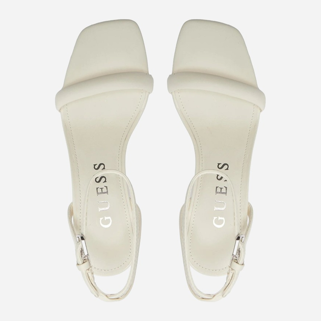 Жіночі босоніжки Guess gssfljgellea03ivory 40 Білі (7626101671937) - зображення 5