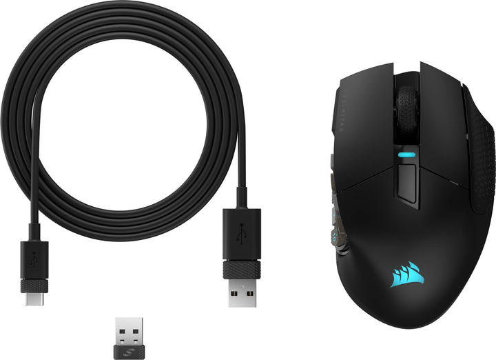 Mysz Corsair Scimitar Elite RGB Wireless/USB Black (CH-9314311-EU) - obraz 12