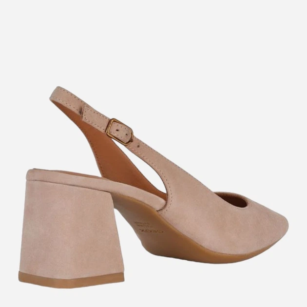 Sandały damskie na słupku skórzane Geox geod45vcc00021c8156 37 Beżowe (8056206490284) - obraz 4